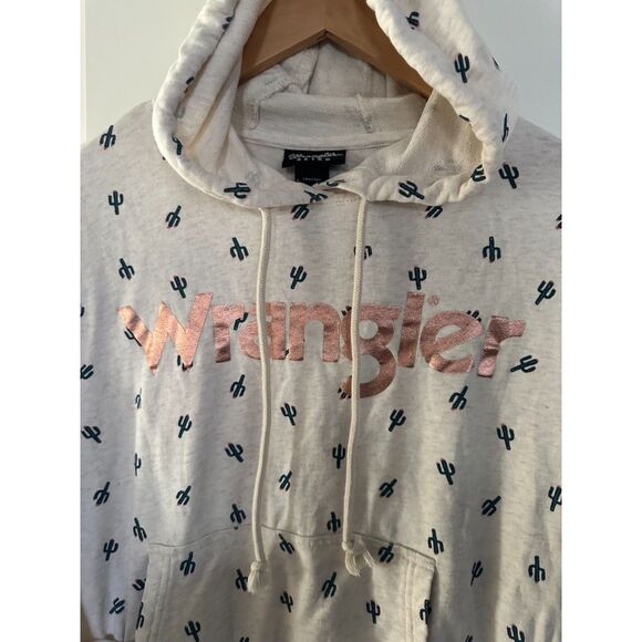 Wrangler Retro Women's Pullover Hoodie with Foiled Cactus Print Size Small - Picture 5 of 11